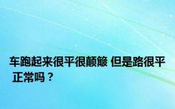 车跑起来很平很颠簸 但是路很平 正常吗？