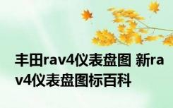 丰田rav4仪表盘图 新rav4仪表盘图标百科