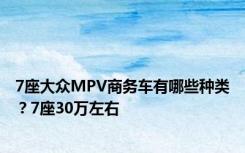 7座大众MPV商务车有哪些种类？7座30万左右