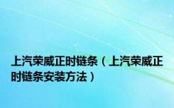 上汽荣威正时链条（上汽荣威正时链条安装方法）