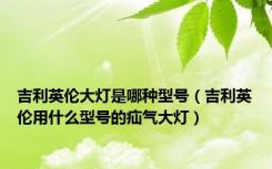 吉利英伦大灯是哪种型号（吉利英伦用什么型号的疝气大灯）