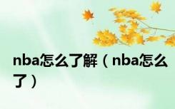 nba怎么了解（nba怎么了）