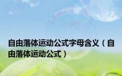 自由落体运动公式字母含义（自由落体运动公式）