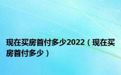 现在买房首付多少2022（现在买房首付多少）