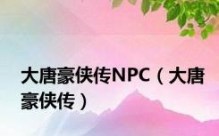 大唐豪侠传NPC（大唐豪侠传）