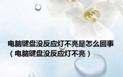 电脑键盘没反应灯不亮是怎么回事（电脑键盘没反应灯不亮）