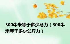 300牛米等于多少马力（300牛米等于多少公斤力）