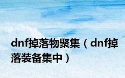 dnf掉落物聚集（dnf掉落装备集中）