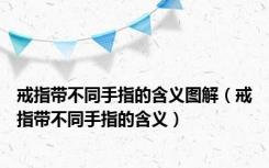 戒指带不同手指的含义图解（戒指带不同手指的含义）