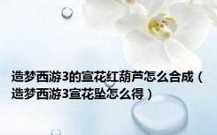 造梦西游3的宣花红葫芦怎么合成（造梦西游3宣花坠怎么得）