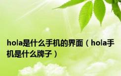 hola是什么手机的界面（hola手机是什么牌子）