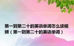 第一到第二十的英语单词怎么读视频（第一到第二十的英语单词）