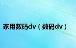 家用数码dv（数码dv）