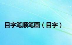 目字笔顺笔画（目字）