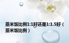 蒸米饭比例1:1好还是1:1.5好（蒸米饭比例）