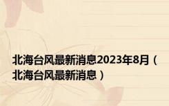 北海台风最新消息2023年8月（北海台风最新消息）