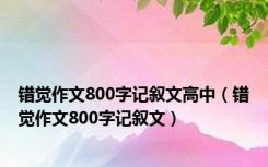 错觉作文800字记叙文高中（错觉作文800字记叙文）