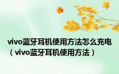 vivo蓝牙耳机使用方法怎么充电（vivo蓝牙耳机使用方法）