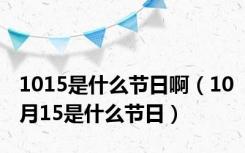 1015是什么节日啊（10月15是什么节日）