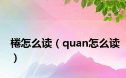 棬怎么读（quan怎么读）