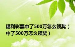 福利彩票中了500万怎么领奖（中了500万怎么领奖）