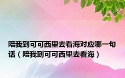 陪我到可可西里去看海对应哪一句话（陪我到可可西里去看海）