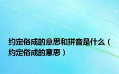 约定俗成的意思和拼音是什么（约定俗成的意思）