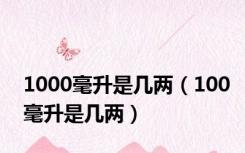 1000毫升是几两（100毫升是几两）