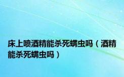 床上喷酒精能杀死螨虫吗（酒精能杀死螨虫吗）