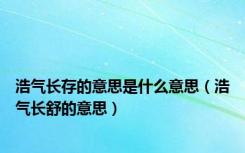 浩气长存的意思是什么意思（浩气长舒的意思）