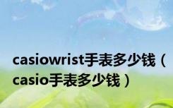 casiowrist手表多少钱（casio手表多少钱）