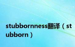 stubbornness翻译（stubborn）