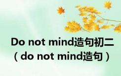 Do not mind造句初二（do not mind造句）