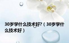 30岁学什么技术好?（30岁学什么技术好）