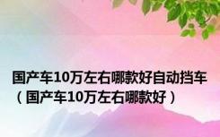 国产车10万左右哪款好自动挡车（国产车10万左右哪款好）