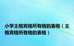 小学主格宾格所有格的表格（主格宾格所有格的表格）