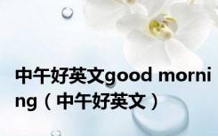 中午好英文good morning（中午好英文）