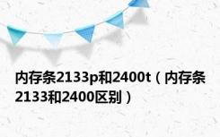 内存条2133p和2400t（内存条2133和2400区别）