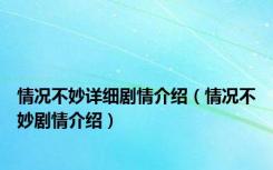 情况不妙详细剧情介绍（情况不妙剧情介绍）