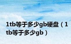 1tb等于多少gb硬盘（1tb等于多少gb）