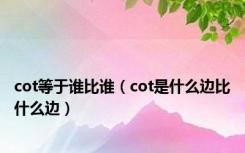 cot等于谁比谁（cot是什么边比什么边）