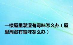 一楼屋里潮湿有霉味怎么办（屋里潮湿有霉味怎么办）