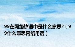 99在网络热语中是什么意思?（99什么意思网络用语）