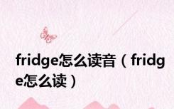 fridge怎么读音（fridge怎么读）