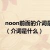 noon前面的介词是什么（介词是什么）