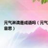 元气淋漓是成语吗（元气淋漓的意思）