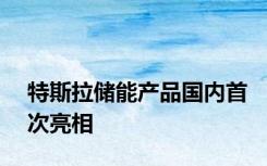 特斯拉储能产品国内首次亮相