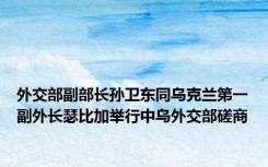 外交部副部长孙卫东同乌克兰第一副外长瑟比加举行中乌外交部磋商