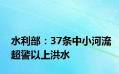 水利部：37条中小河流超警以上洪水