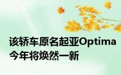 该轿车原名起亚Optima今年将焕然一新